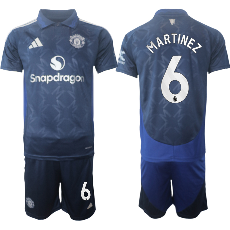 Men 2024-2025 Club Manchester United away blue #6 Soccer Jersey->manchester united jersey->Soccer Club Jersey